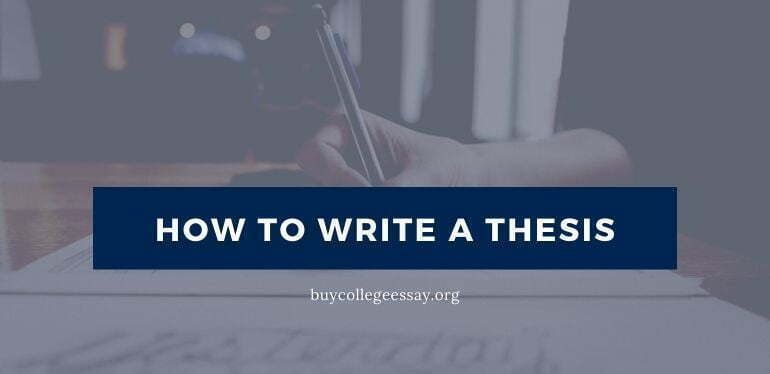 How To Write A Thesis